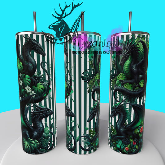 Gourde sur commande - Collection Monstera & Dragon 2025 - Noir & Vert Forêt