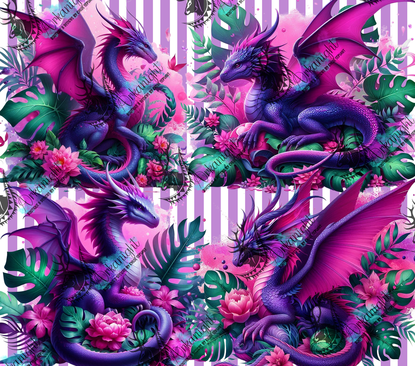 Numérique - Collection Monstera & Dragon 2025 - Mauve & Rose