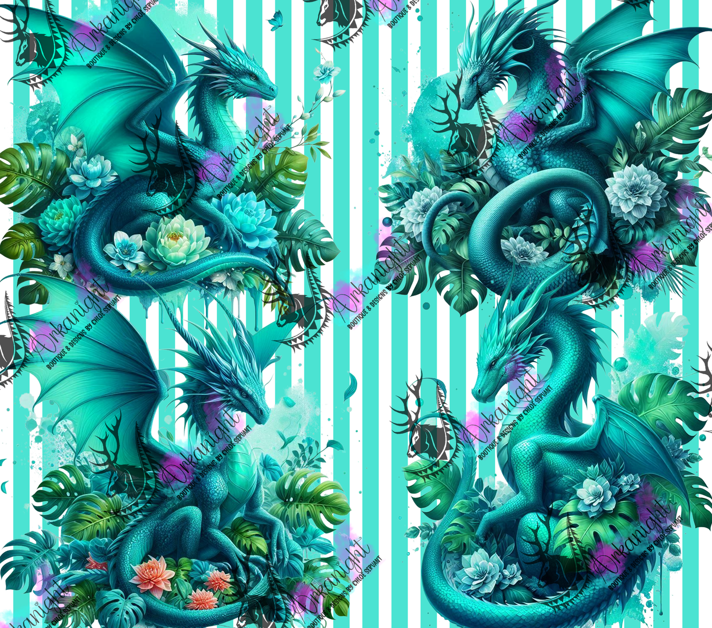 Numérique - Collection Monstera & Dragon 2025 - Turquoise
