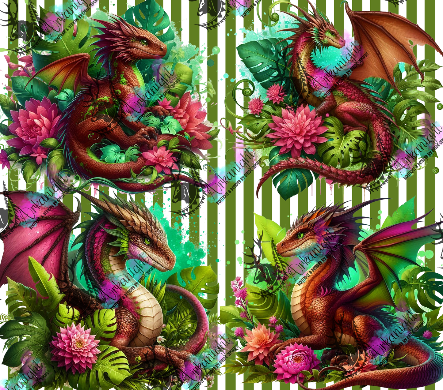 Numérique - Collection Monstera & Dragon 2025 - Brun & Rose