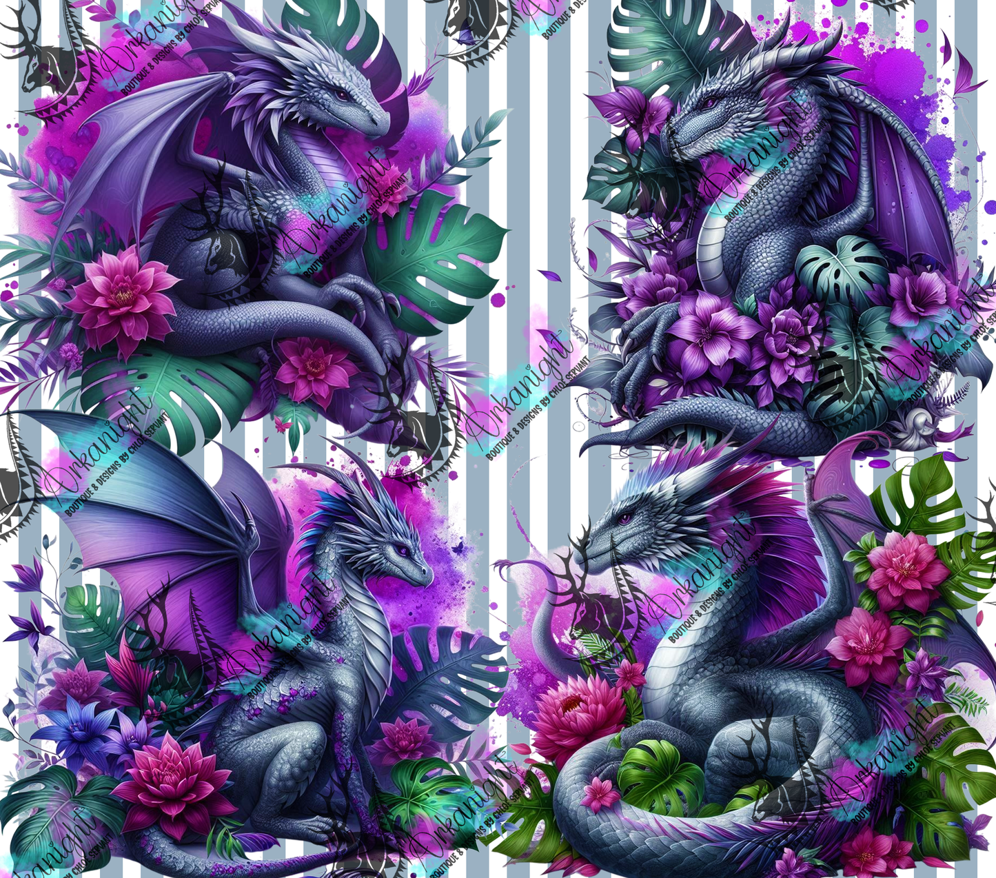 Numérique - Collection Monstera & Dragon 2025 - Gris & Mauve