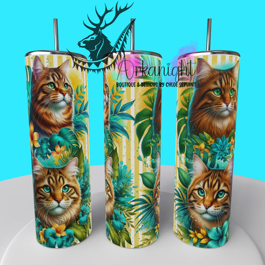 Gourde sur commande - Collection Monstera & Chat 2025 - Tigré Brun - 02