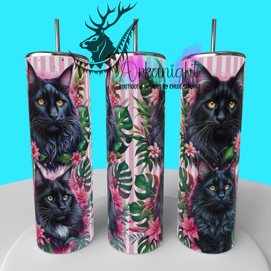 Gourde sur commande - Collection Monstera & Chat 2025 - Maine Coon Noir