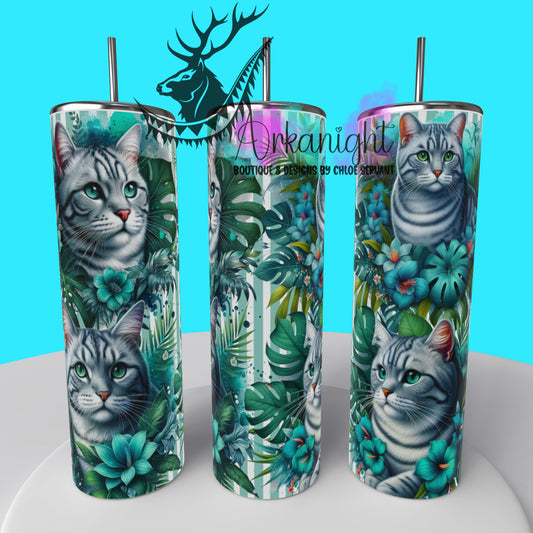Gourde sur commande - Collection Monstera & Chat 2025 - Tigré Gris