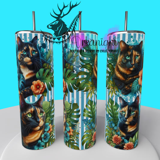 Gourde sur commande - Collection Monstera & Chat 2025 - Écaille de Tortue - Poil Court