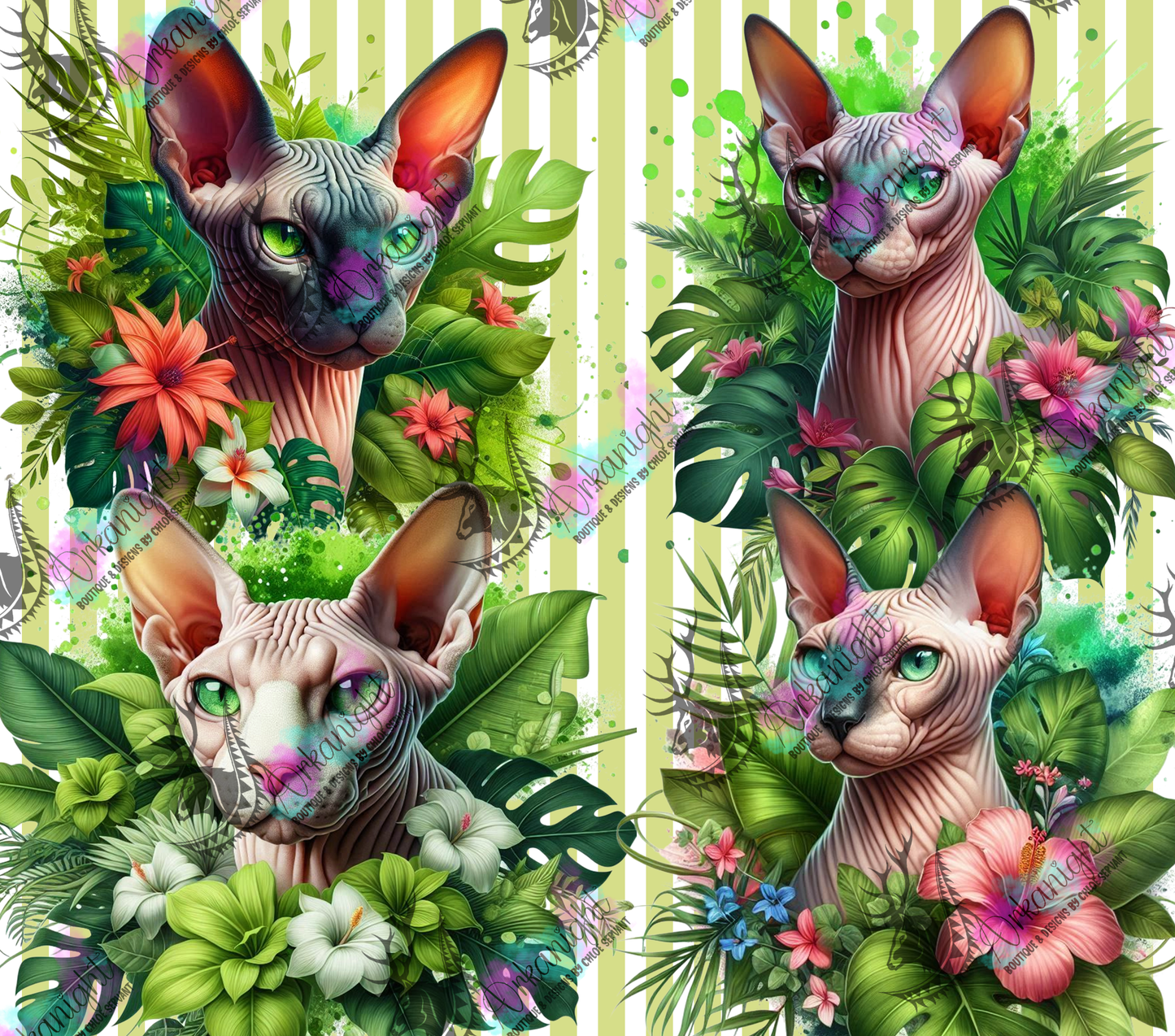 Numérique - Collection Monstera & Chat 2025 - Sphynx