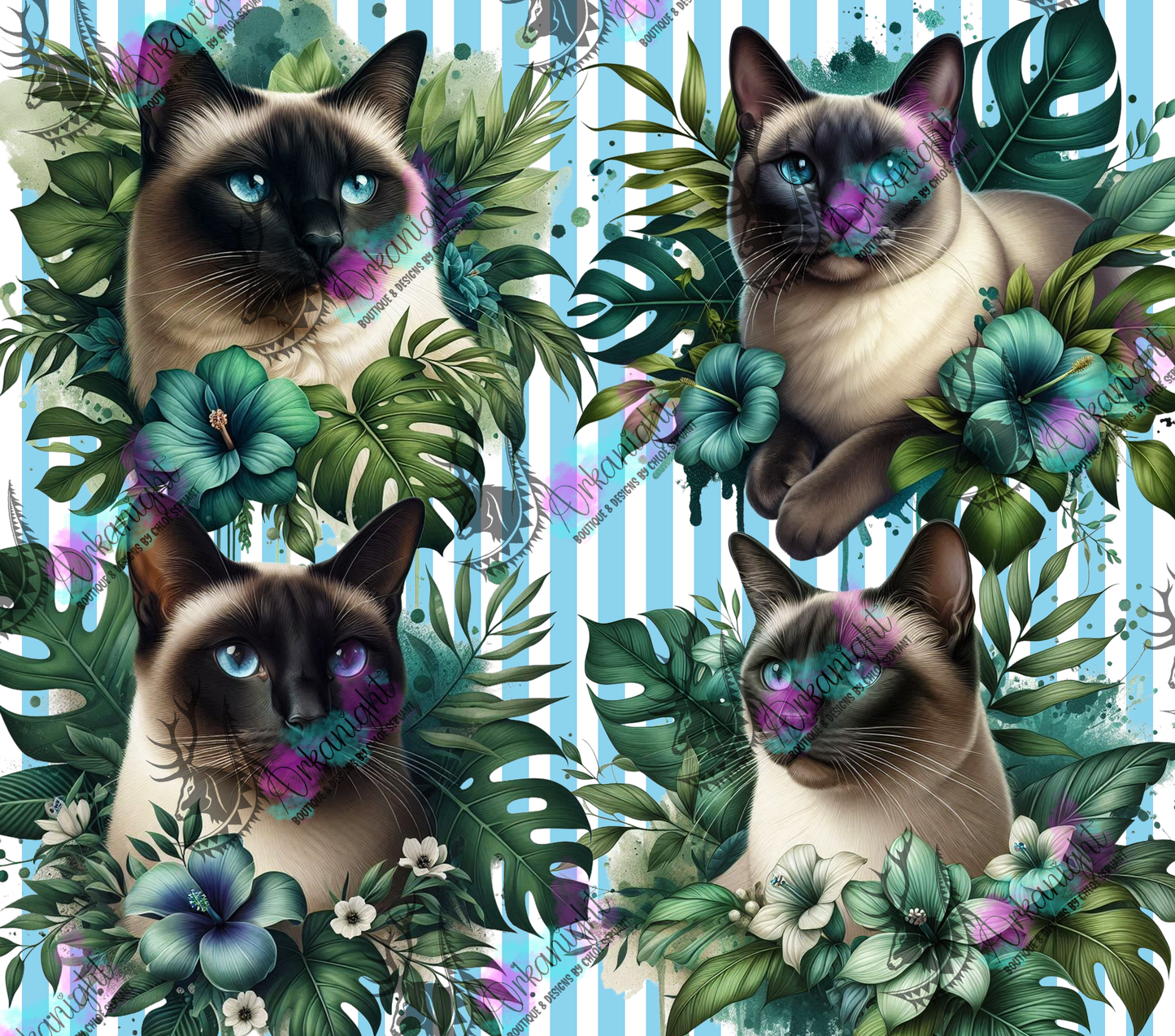 Numérique - Collection Monstera & Chat 2025 - Siamois