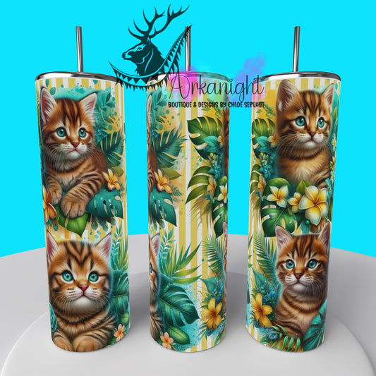 Gourde sur commande - Collection Monstera & Chaton 2025 - Tigré Brun - 02