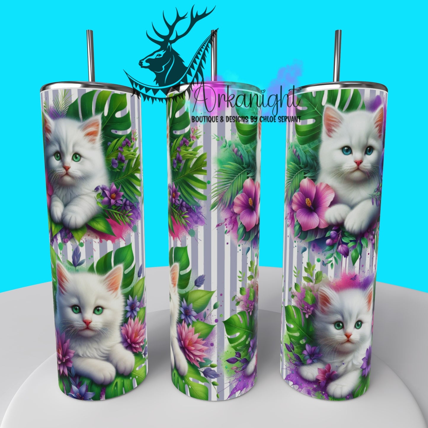 Gourde sur commande - Collection Monstera & Chaton 2025 - Blanc