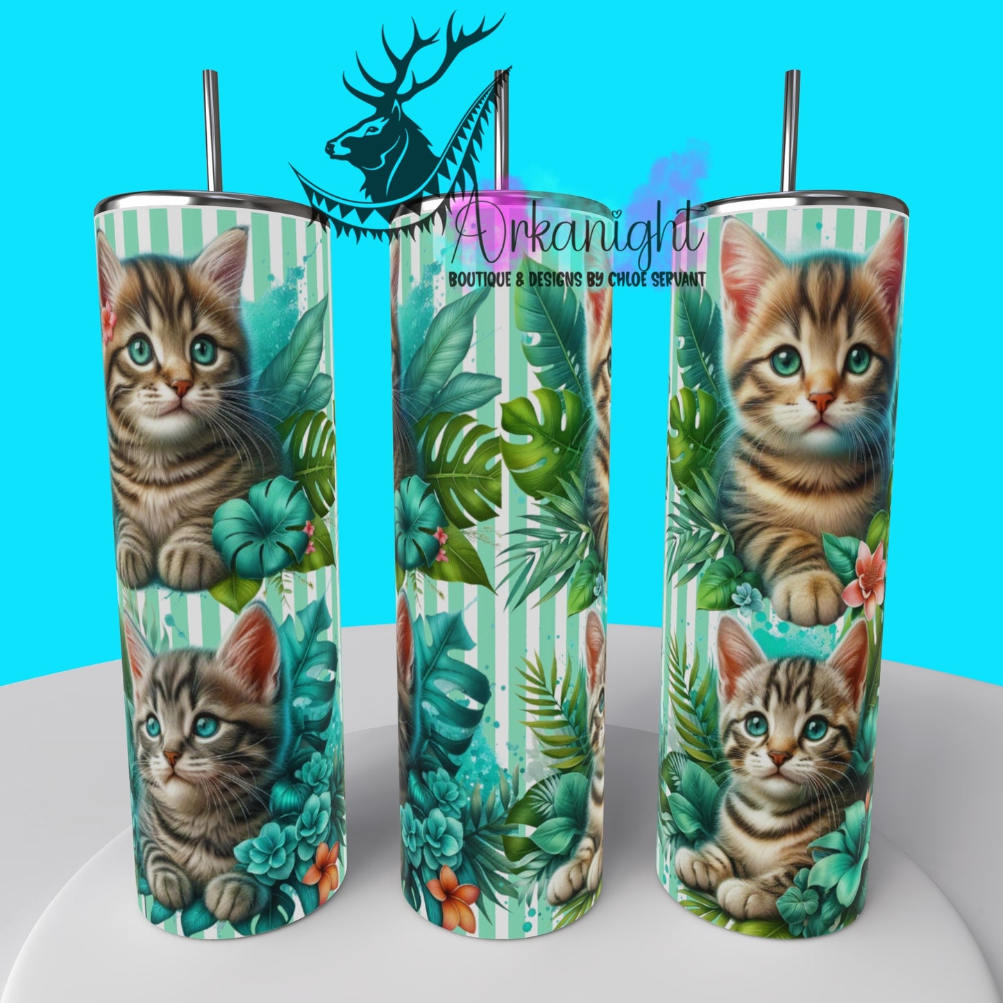 Gourde sur commande - Collection Monstera & Chaton 2025 - Tigré Brun