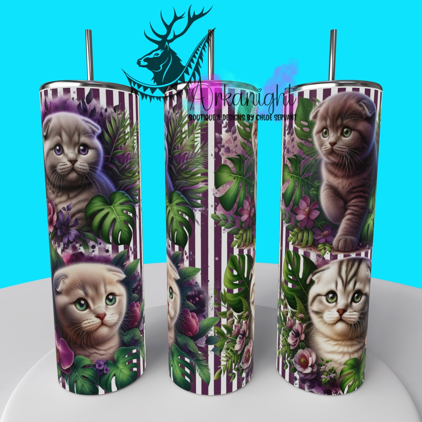 Gourde sur commande - Collection Monstera & Chaton 2025 - Scottish Fold