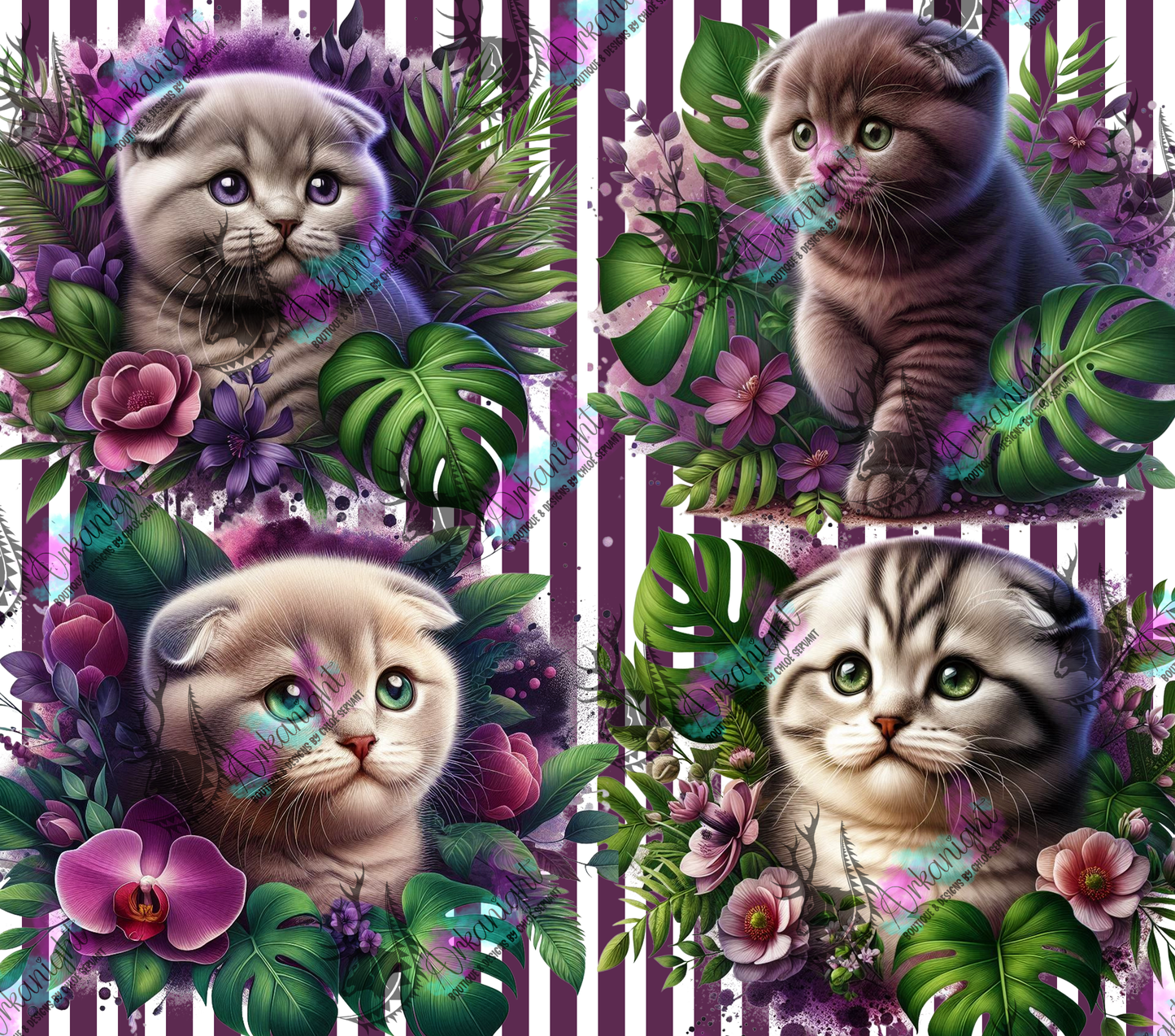 Numérique - Collection Monstera & Chaton 2025 - Scottish Fold