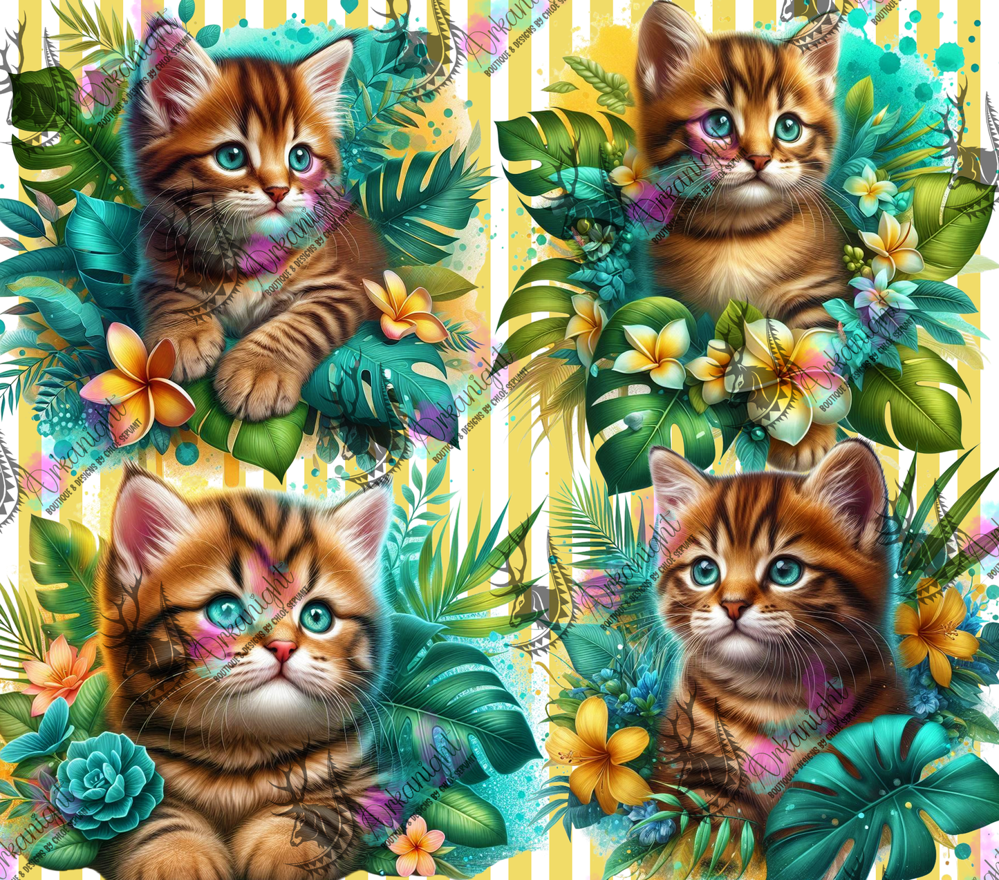 Numérique - Collection Monstera & Chaton 2025 - Tigré Brun - 02