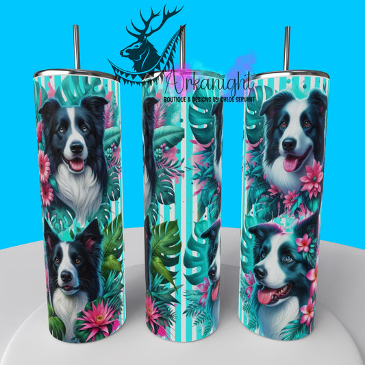 Gourde sur commande - Collection Monstera & Chien 2025 - Border Collie