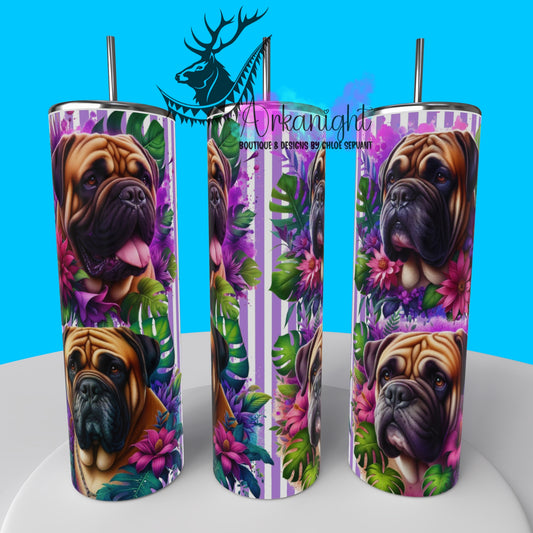 Gourde sur commande - Collection Monstera & Chien 2025 - Bullmastiff