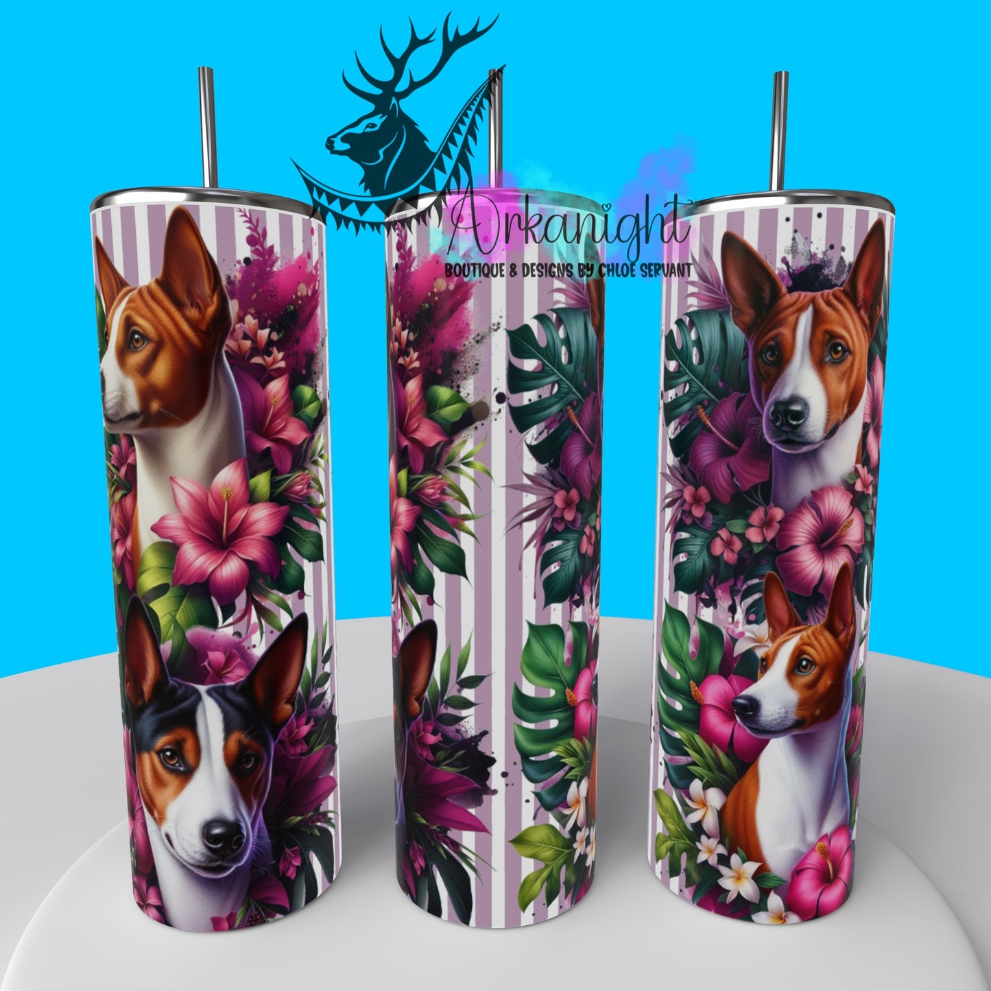 Gourde sur commande - Collection Monstera & Chien 2025 - Basenji