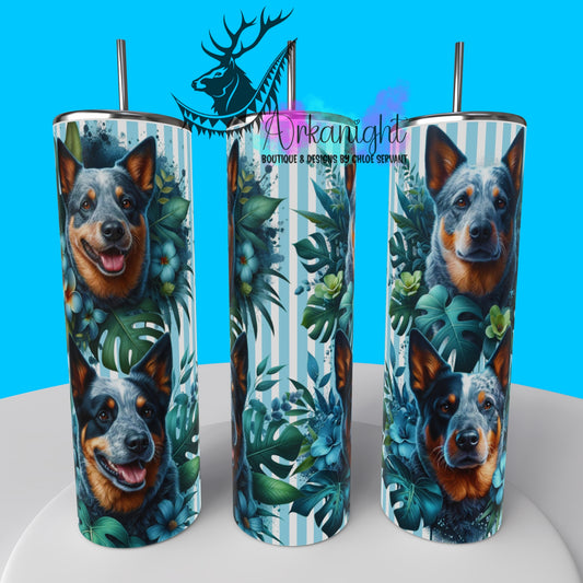 Gourde sur commande - Collection Monstera & Chien 2025 - Cattle dog