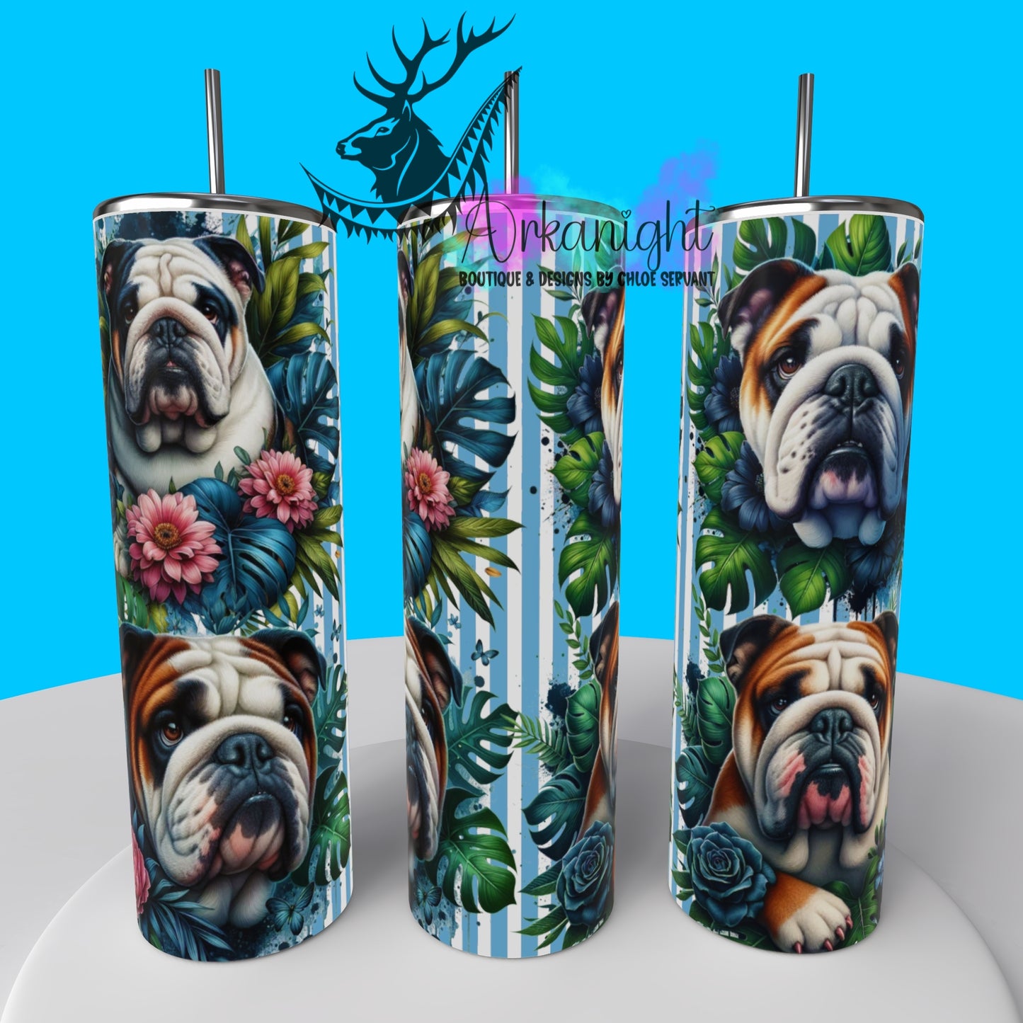 Gourde sur commande - Collection Monstera & Chien 2025 - English Bulldog