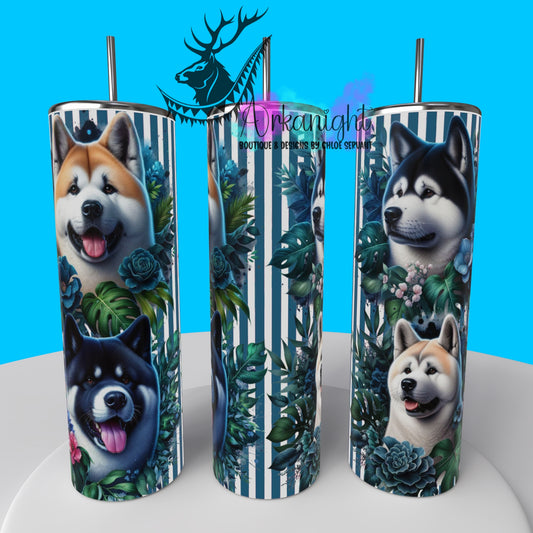 Gourde sur commande - Collection Monstera & Chien 2025 - Akita