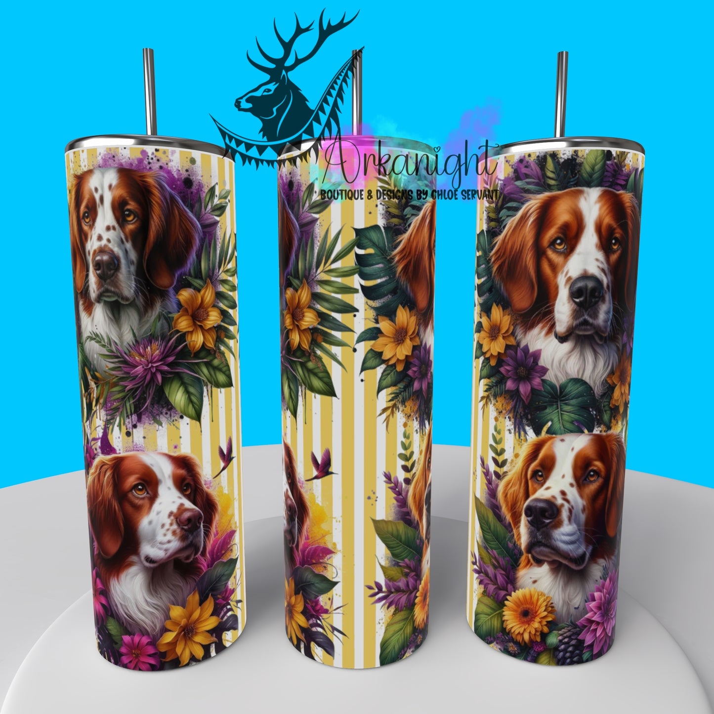Gourde sur commande - Collection Monstera & Chien 2025 - Britany