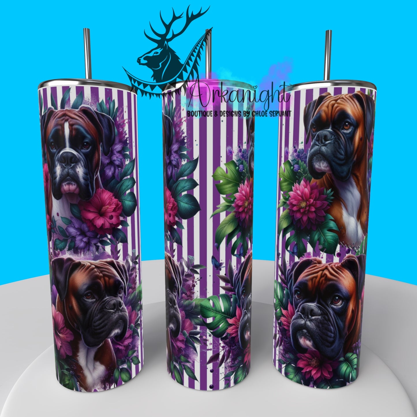 Gourde sur commande - Collection Monstera & Chien 2025 - Boxer