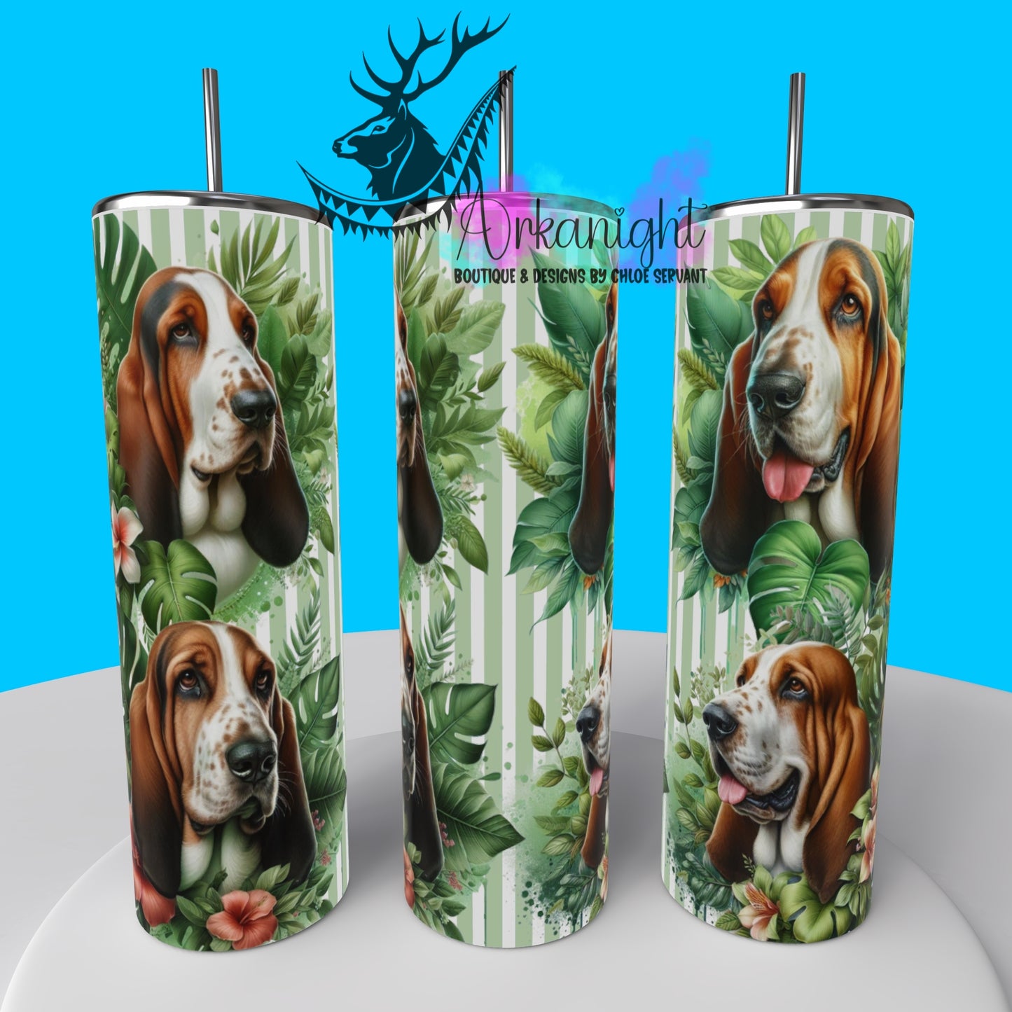 Gourde sur commande - Collection Monstera & Chien 2025 - Basset Hound