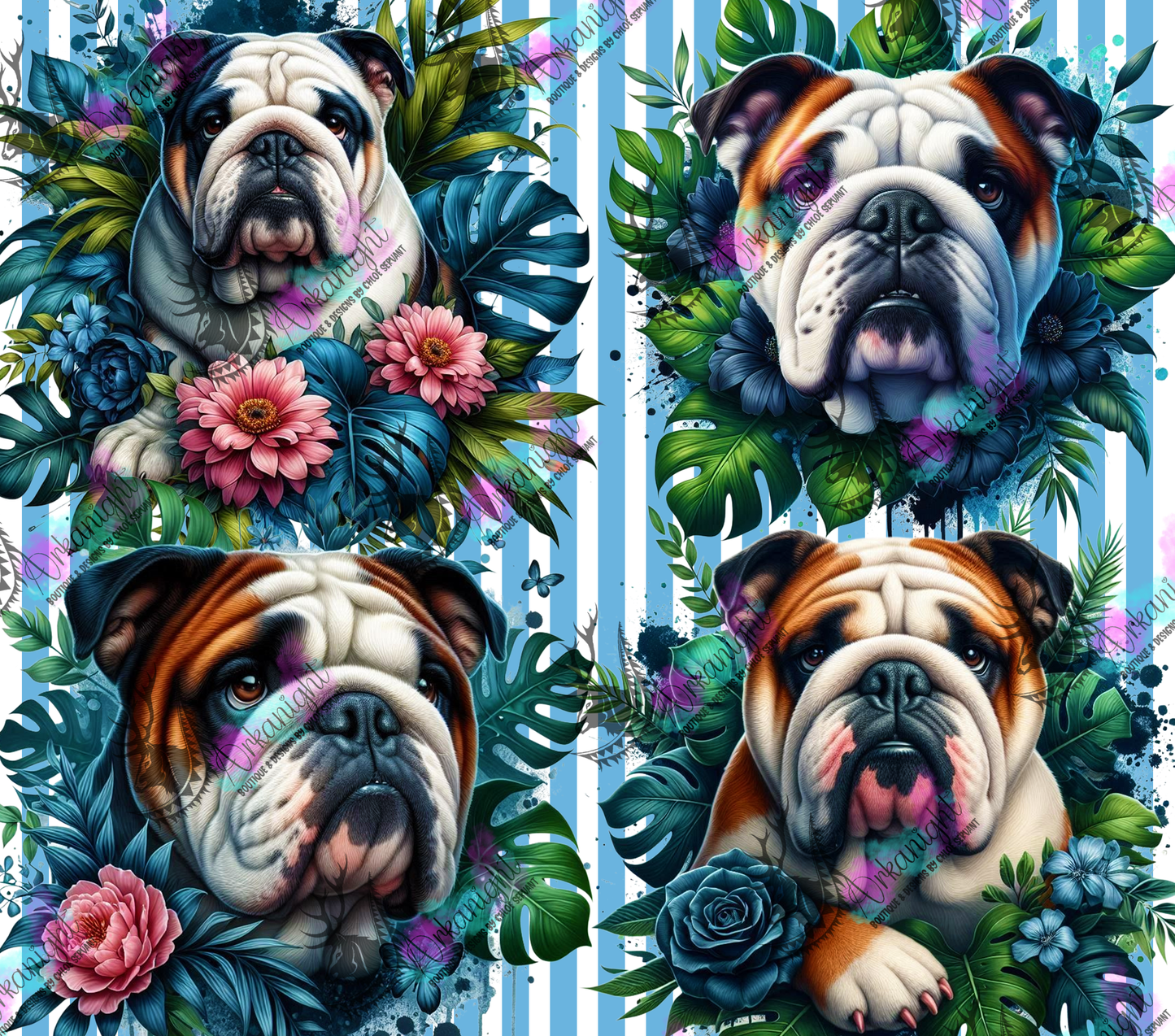 Numérique - Collection Monstera & Chien 2025 - English Bulldog