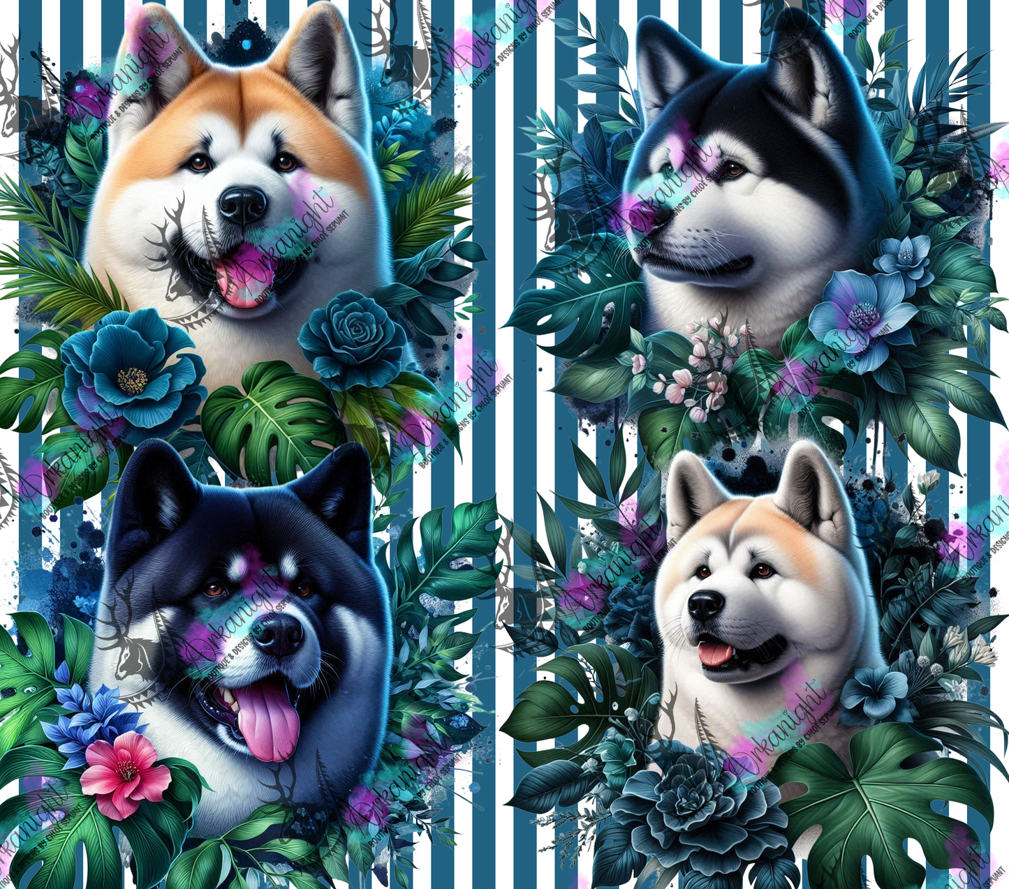 Numérique - Collection Monstera & Chien 2025 - Akita