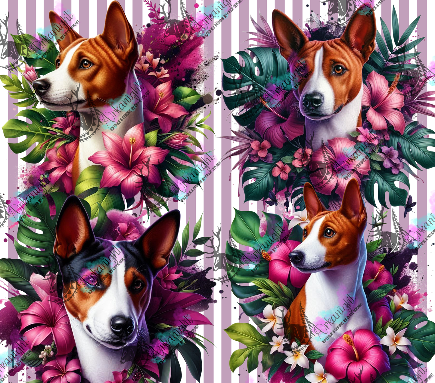 Numérique - Collection Monstera & Chien 2025 - Basenji