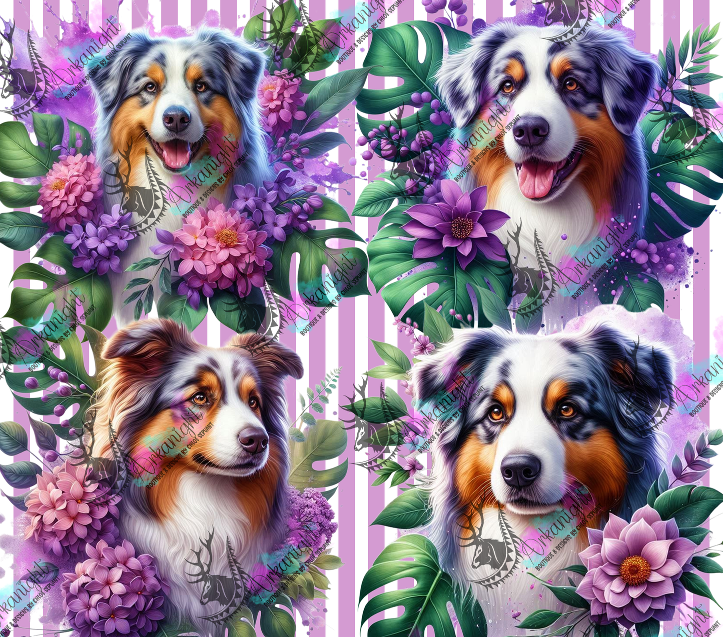 Numérique - Collection Monstera & Chien 2025 - Berger Australien