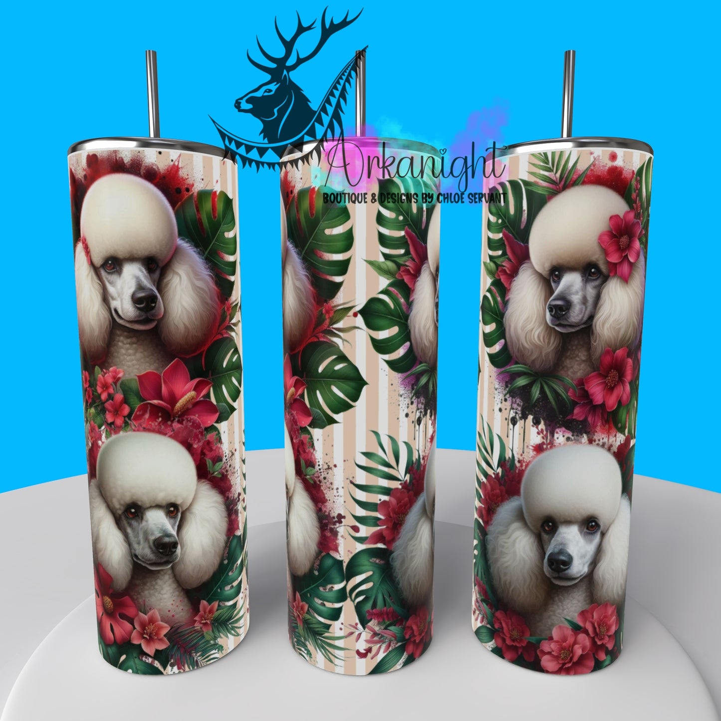 Gourde sur commande - Collection Monstera & Chien 2025 - Petit Caniche