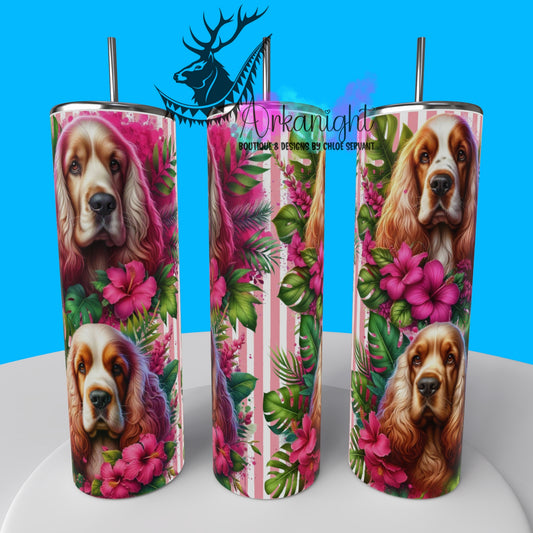 Gourde sur commande - Collection Monstera & Chien 2025 - English Cocker
