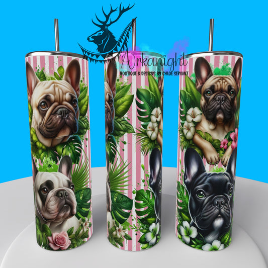 Gourde sur commande - Collection Monstera & Chien 2025 - Frenchie Mix