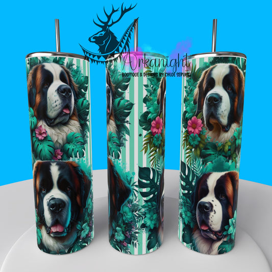 Gourde sur commande - Collection Monstera & Chien 2025 - Saint-Bernard