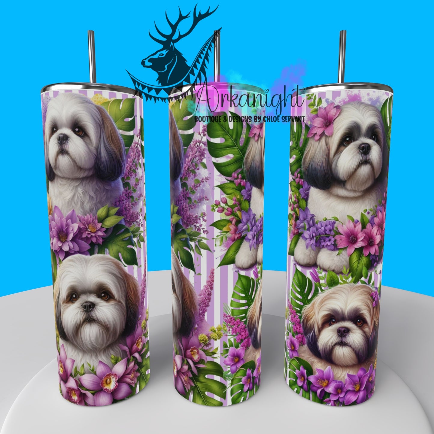 Gourde sur commande - Collection Monstera & Chien 2025 - Shih Tzu