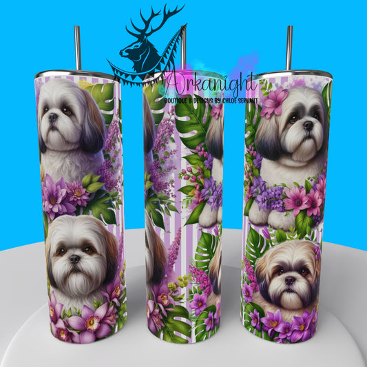 Gourde sur commande - Collection Monstera & Chien 2025 - Shih Tzu