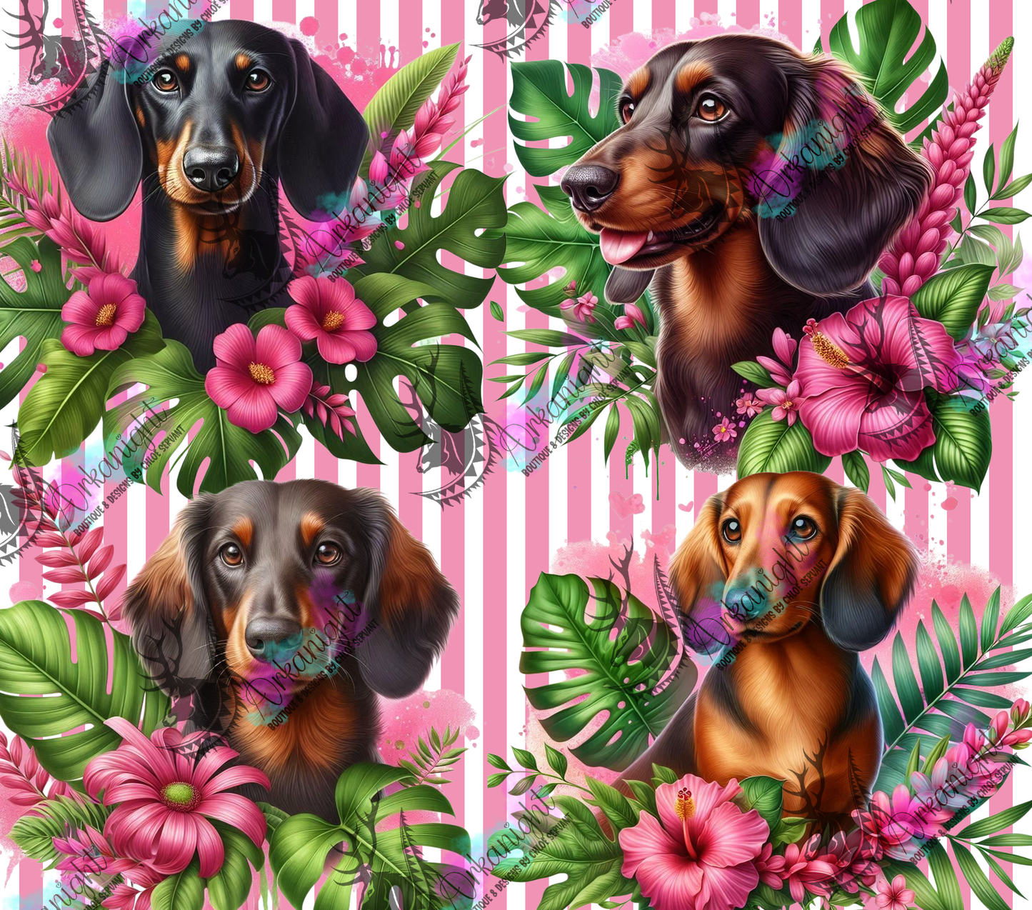 Numérique - Collection Monstera & Chien 2025 - Teckel