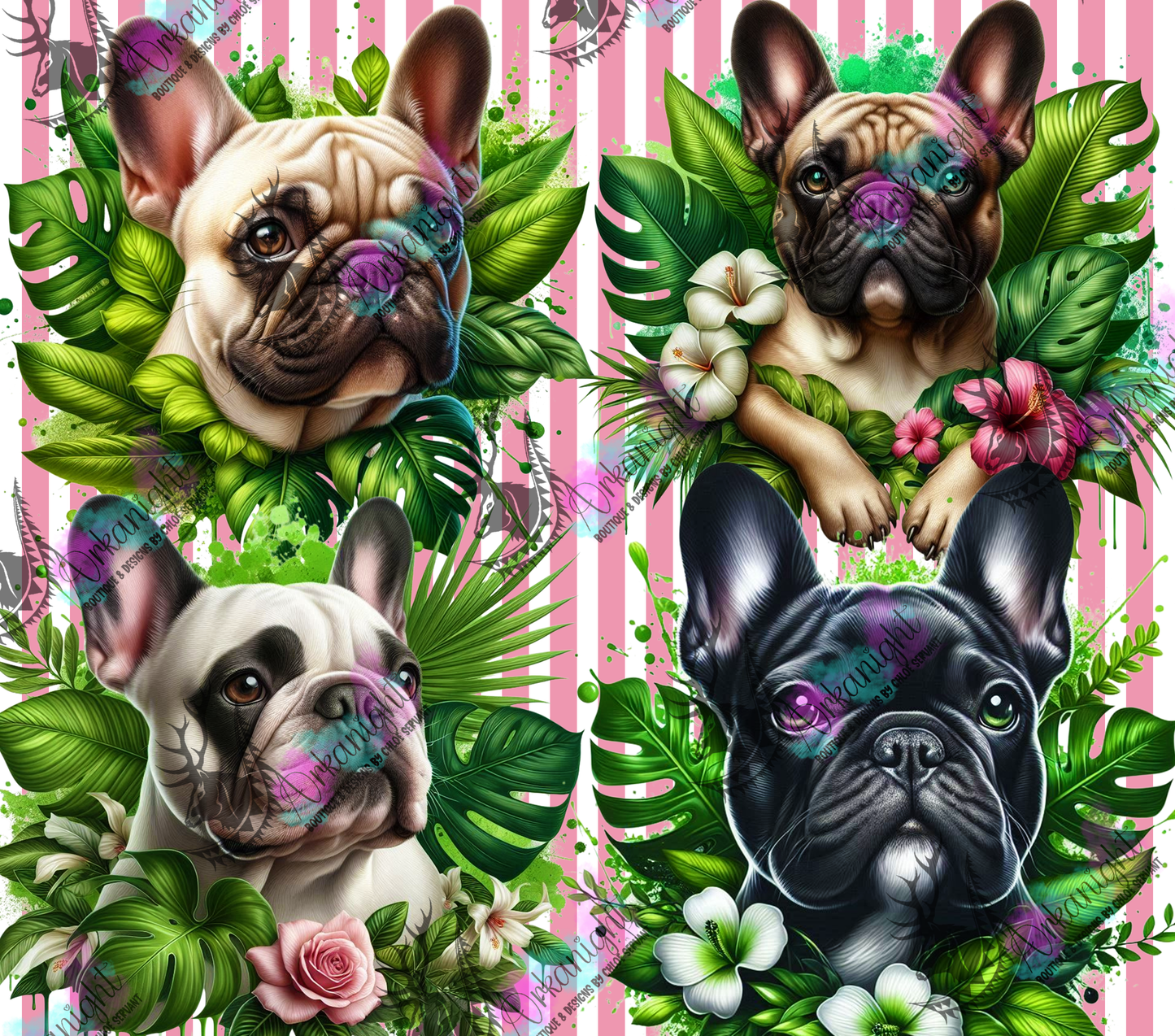 Numérique - Collection Monstera & Chien 2025 - French Bulldog Mix