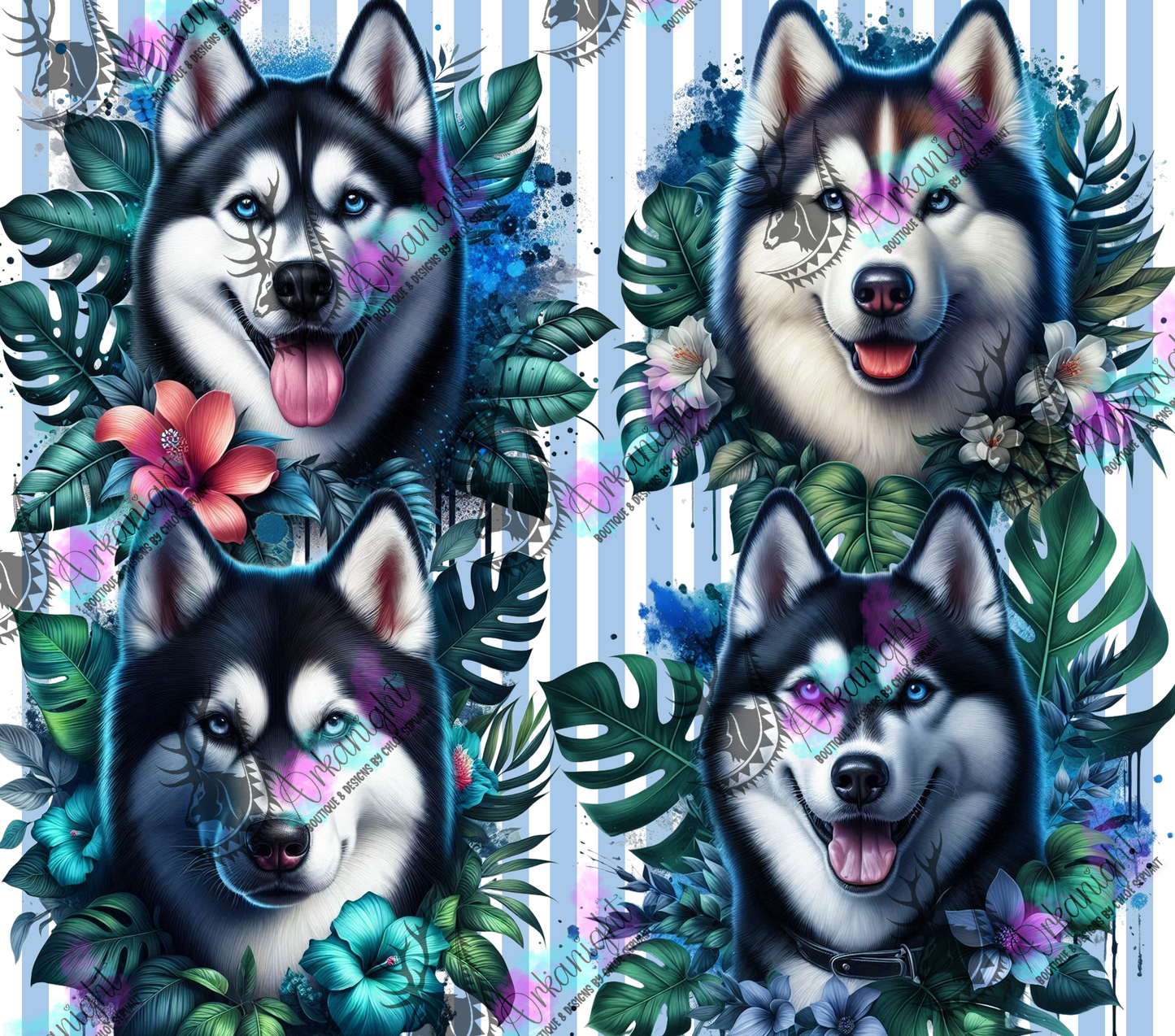 Numérique - Collection Monstera & Chien 2025 - Husky