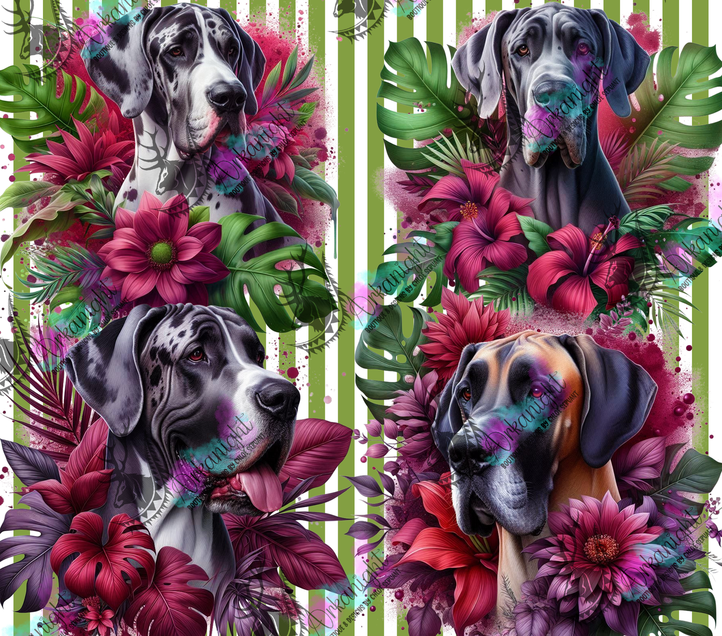 Numérique - Collection Monstera & Chien 2025 - Grand Danois Mix