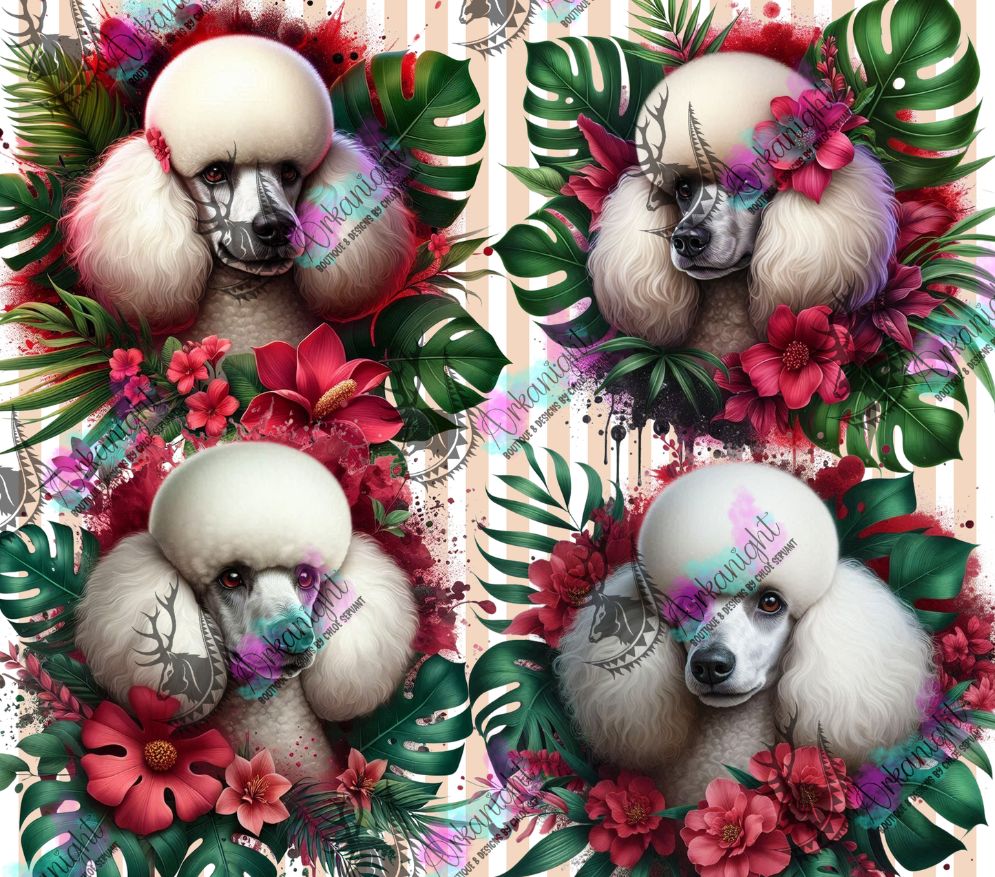 Numérique - Collection Monstera & Chien 2025 - Petit Caniche