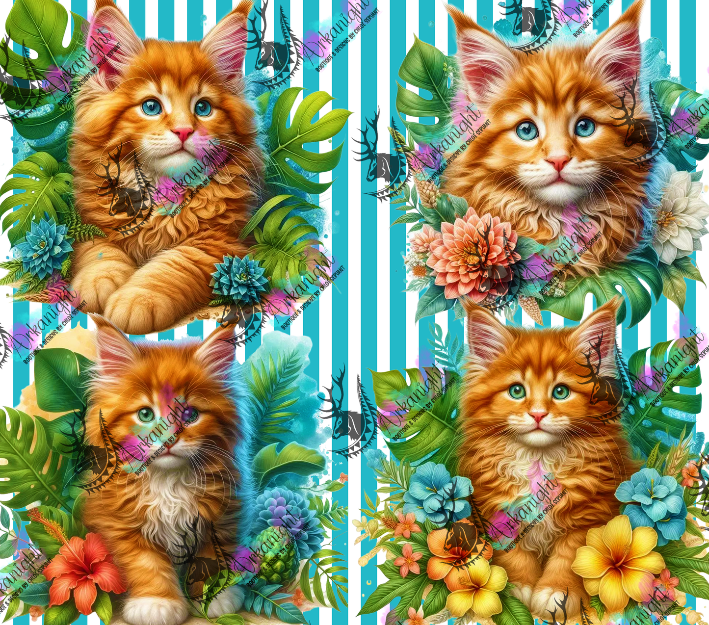 Numérique - Collection Monstera & Chaton 2025 - Maine Coon Roux