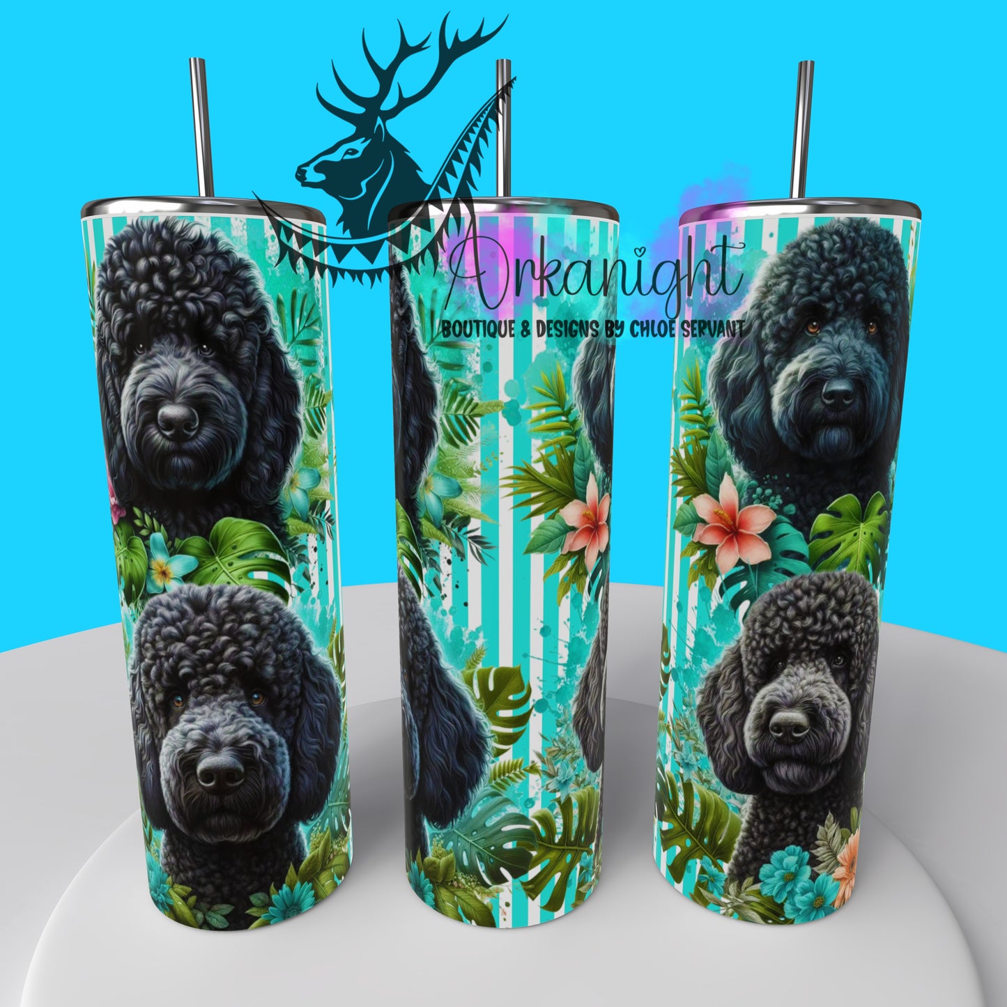 Gourde sur commande - Collection Monstera & Chien 2025 - Doodle - Noir