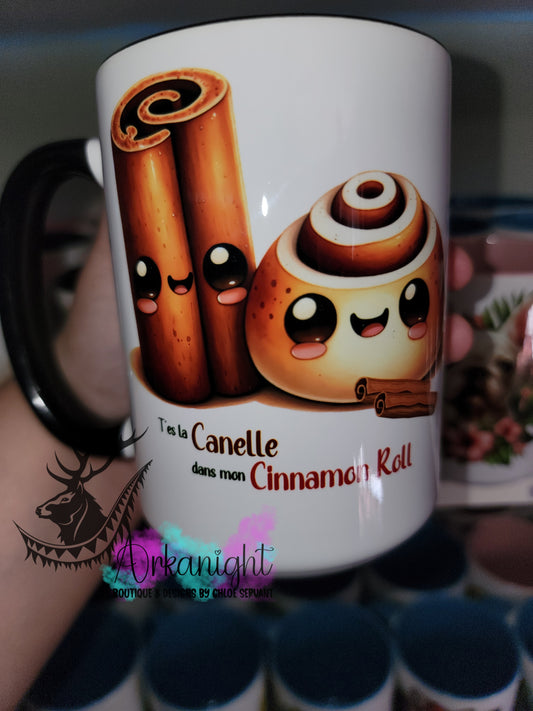 Tasse en céramique sur commande - Canelle de mon cinnamon roll