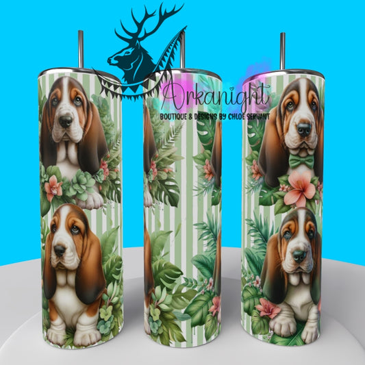 Gourde sur commande - Collection Monstera & Chiot 2025 - Basset Hound