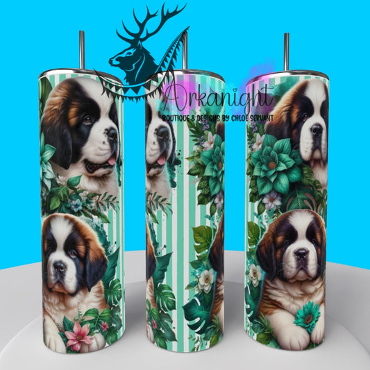 Gourde sur commande - Collection Monstera & Chiot 2025 - Saint-Bernard