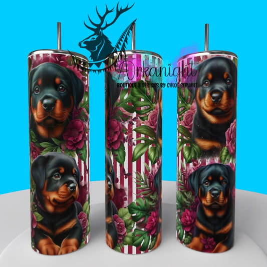 Gourde sur commande - Collection Monstera & Chiot 2025 - Rottweiler
