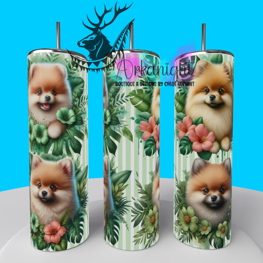 Gourde sur commande - Collection Monstera & Chiot 2025 - Poméranien