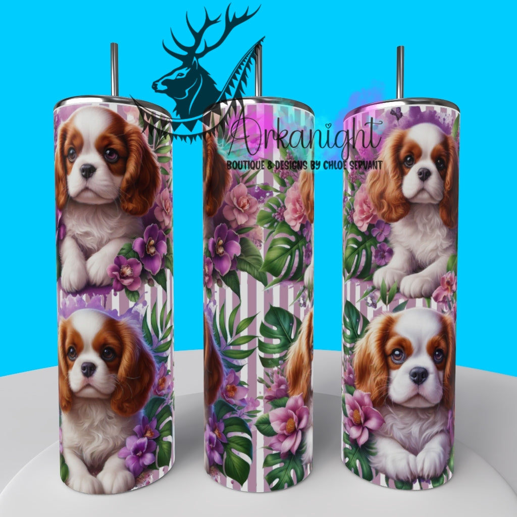 Gourde sur commande - Collection Monstera & Chiot 2025 - Cavalier King Charle