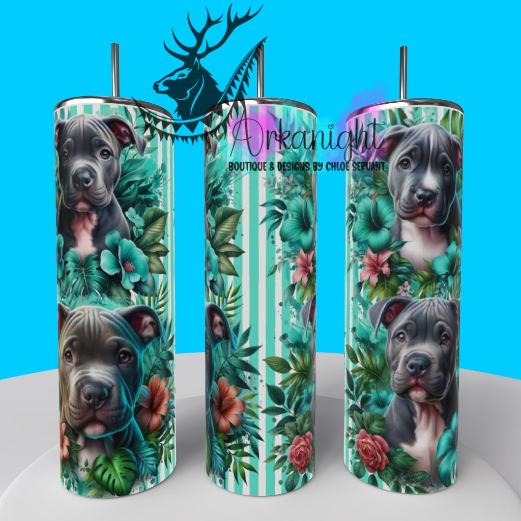 Gourde sur commande - Collection Monstera & Chiot 2025 - Pitbull